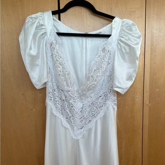 Rodarte lace trimmed satin gown - Picture 3 of 12